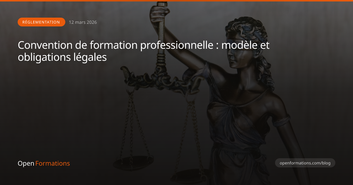 Convention de formation professionnelle : modèle et obligations légales ...
