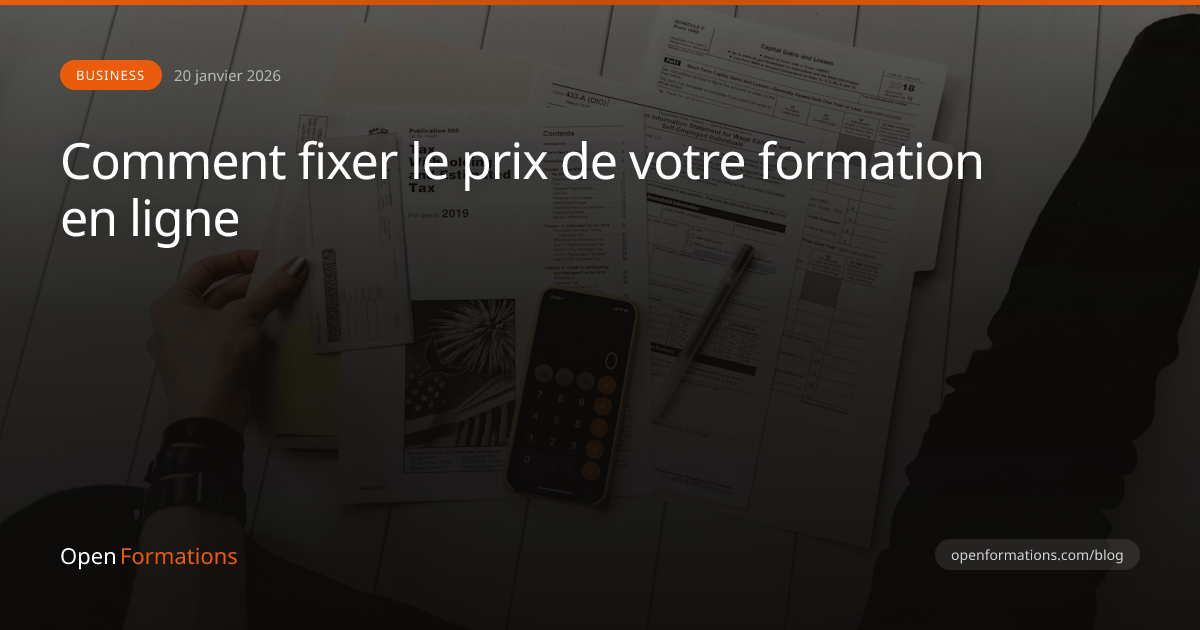 Comment fixer le prix de votre formation en ligne — OpenFormations Blog ...