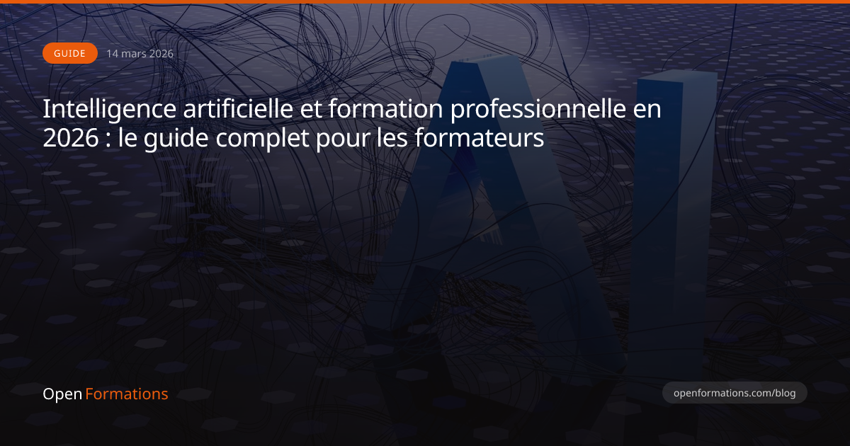 Intelligence artificielle et formation professionnelle en 2026 : le ...